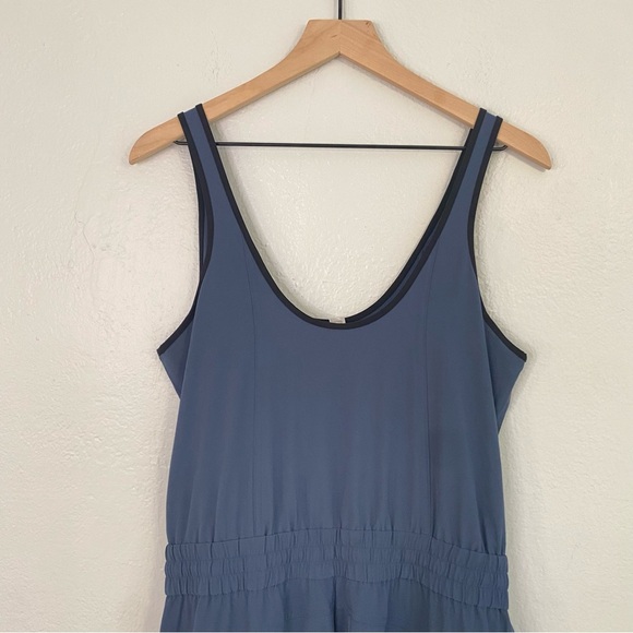 Athleta Unbound Jumpsuit Drawstring Jogger Cargo Pockets Women’s Sz S Blue - Picture 7 of 8